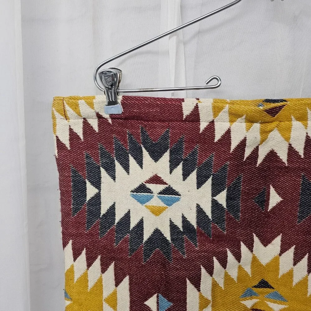 Ikea Fransine Pillow Cover Tapestry Burgundy Mustard Zip 20